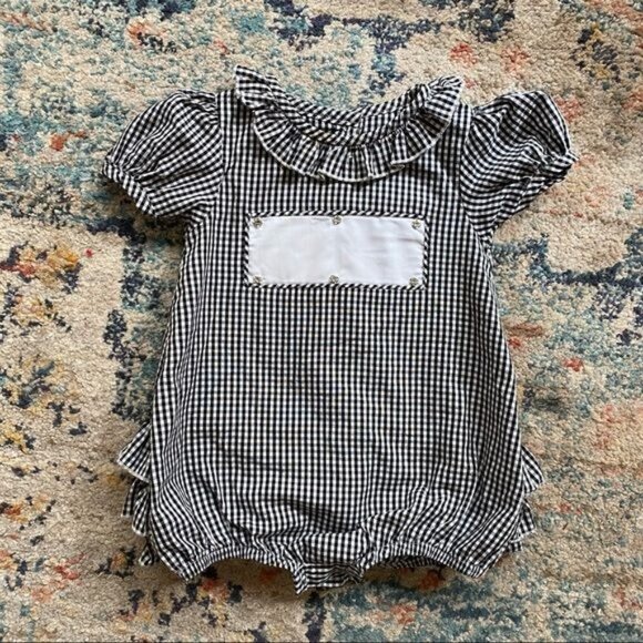 Swap A Smock Ruffle Butt Gingham UGA Pumpkin - Picture 2 of 6